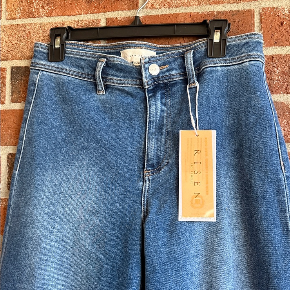 NWT Risen women's jeans size 11/30 wide leg raw hem NEW - Picture 2 of 4